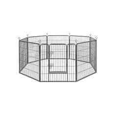 Songmics Igraonica za kućne ljubimce 8 panela 80x80 cm siva