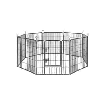 Songmics Igraonica za kućne ljubimce 8 panela 80x80 cm siva