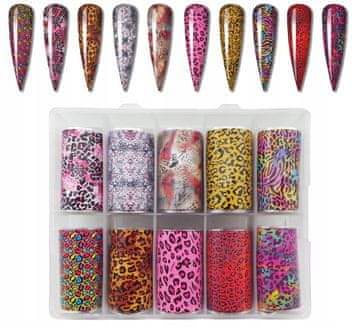 10x FOLIJA ZA PRIJENOS 50cmx4cm SET LEOPARD