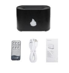 Aga Aroma difuzor s LED projekcijom vatre Crni