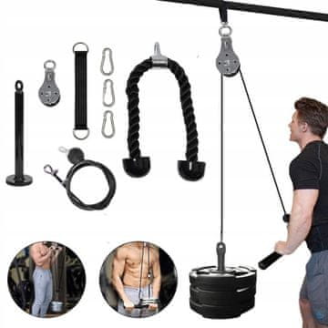 Sprava za zgibove, Set: šipka 2 cm, uže 2,5 m, ručka od užeta
