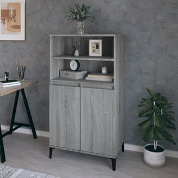 Vidaxl Visoki ormarić, sivi hrast sonoma, 60x36x110 cm