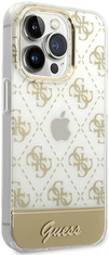 Guess Maska sa svjetlucavim logotipom za iPhone 14 Pro Max, zlatna (GUHCP14XHG4MHG)