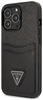 Guess GUHCP13LPSATPK maskica ​​za iPhone 13 Pro, s utorom za karticu, Saffiano crna