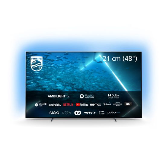 Philips 48OLED707/12 4K UHD OLED televizor, Android TV, 100 Hz, Ambilight