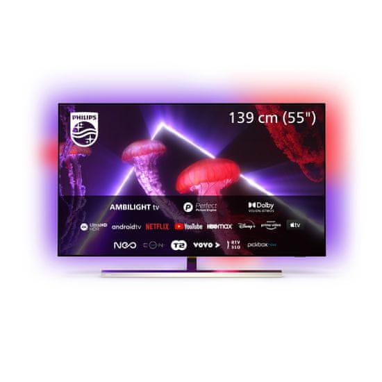 Philips 55OLED807/12 4K UHD OLED televizor, Android TV, 100 Hz, Ambilight