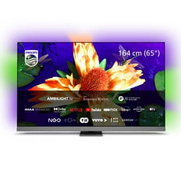 Philips 65OLED907/12 4K UHD OLED+ televizor, AMBILIGHT tv , Google TV, Bowers&Wilkins, 120Hz