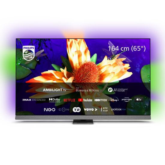 Philips 65OLED907/12 4K UHD OLED+ televizor, AMBILIGHT tv , Google TV, Bowers&Wilkins, 120Hz