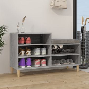 Vidaxl Ormarić za cipele, sivi hrast sonoma, 102 x 36 x 60 cm