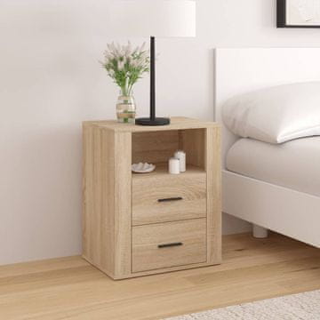 Vidaxl Noćni ormarić, hrast sonoma, 50x36x60 cm, materijal na bazi drva
