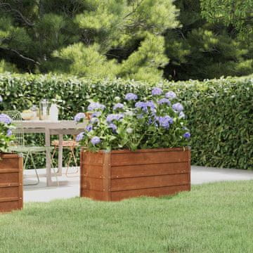 Vidaxl Uzdignuta žardinjera, hrđa, 100x40x45 cm, corten čelik