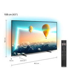 Philips 43PUS8007/12 4K UHD DLED televizor, Android OS, Ambilight