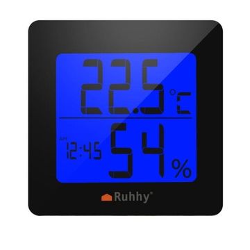 Ruhhy Višenamjenski elektronički LCD termometar crne boje