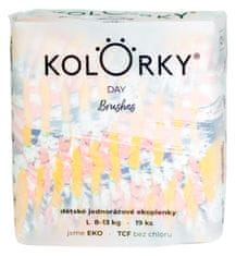 KOLORKY DAY jednokratne eko pelene, L (8-13 kg), 19 komada