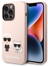 Karl Lagerfeld Choupette maskica za iPhone 14 Pro, silikonska, roza (KLHCP14LSSKCI)
