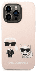 Karl Lagerfeld Choupette maskica za iPhone 14 Pro, silikonska, roza (KLHCP14LSSKCI)