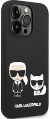 Karl Lagerfeld Choupette maskica za iPhone 14 Pro, silikonska, crna (KLHCP14LSSKCK)