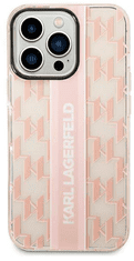 Karl Lagerfeld Mono maskica za iPhone 14 Pro, roza (KLHCP14LHKLSPCP)