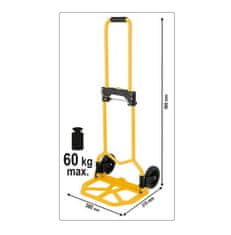 Vorel Snažna sklopiva transportna kolica do 60 kg
