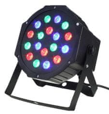 aptel Disco Pair LCD 18 RGB LED reflektor DMX i zvuk na 18W