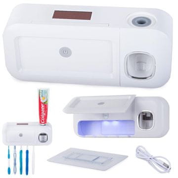 Verk 3V1 punjivi USB zidni dozator paste za zube i UV sterilizator četkica