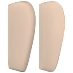 Vidaxl Uzglavlje s ušima boja cappuccina 163x23x78/88 cm umjetna koža