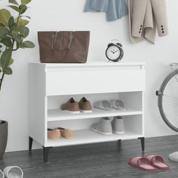 Vidaxl Stalak za cipele Bijeli 70x36x60 cm Materijal na bazi drveta