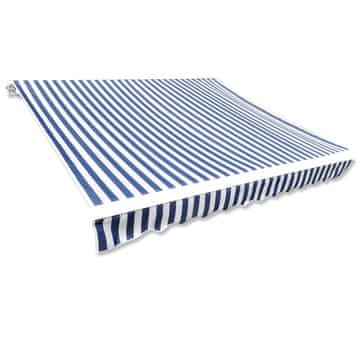 Vidaxl Tkanina za tendu plavo-bijela 6 x 3 m (bez okvira)