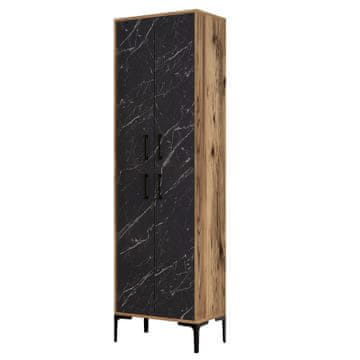 Woody Fashion Ormar za cipele, Berlin A - Walnut, Black Marble
