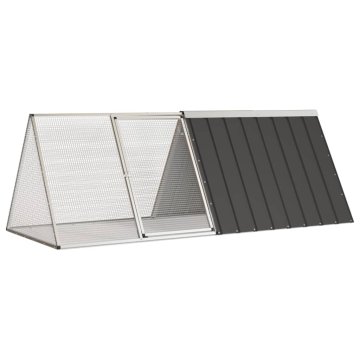 Vidaxl Kavez za zečeve antracit boje 201,5 x 80,5 x 71 cm čelik