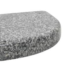 Vidaxl Granitna podloga za suncobran 10 kg zaobljena siva