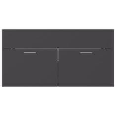 Vidaxl 2-dijelni set kupaonskog namještaja od iverice sivi