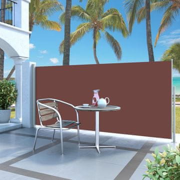 Vidaxl Uvlačna bočna tenda 140 x 300 cm smeđa