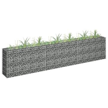 Vidaxl Podignuta gabionska posuda, pocinčani čelik, 270x30x60 cm