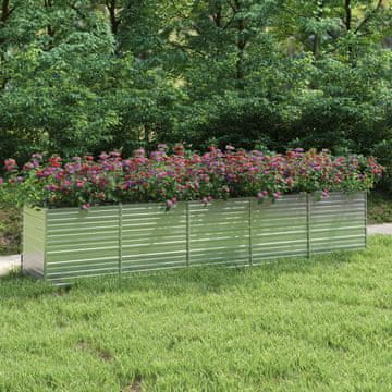 Vidaxl Žardinjera za povišene gredice 400x80x77 cm Pocinčani čelik