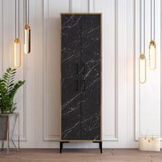 Woody Fashion Ormar za cipele, Berlin A - Walnut, Black Marble