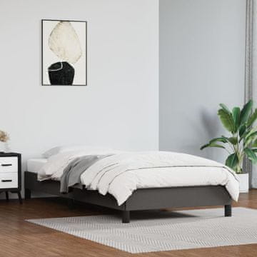 Vidaxl Okvir za krevet sivi 90x190 cm umjetna koža