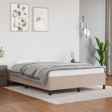 Vidaxl Okvir za krevet Cappuccino 140x190 cm Presvučen umjetnom kožom