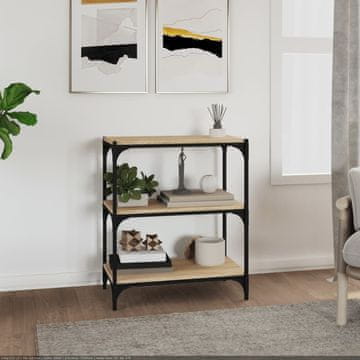 Vidaxl Polica za knjige, hrast sonoma, 60x33x70,5 cm