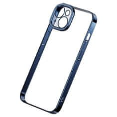 BASEUS Baseus Glitter prozirna maskica i set kaljenog stakla za iPhone 14 Plus (plava)