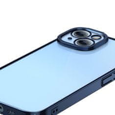 BASEUS Baseus Glitter prozirna maskica i set kaljenog stakla za iPhone 14 Plus (plava)