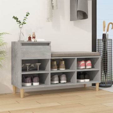 Vidaxl Ormarić za cipele, betonsko-sivi, 102 x 36 x 60 cm