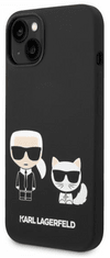 Karl Lagerfeld Choupette maska ​​za iPhone 14, silikonska, crna (KLHCP14SSSKCK)
