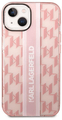 Karl Lagerfeld Mono maska ​​za iPhone 14, roza (KLHCP14SHKLSPCP)