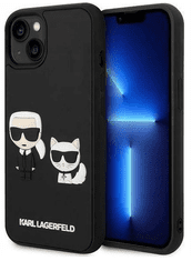 Karl Lagerfeld 3D Karl & Choupette maska ​​za iPhone 14, crna (KLHCP14S3DRKCK)