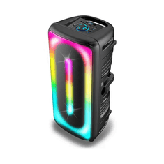 Bass Polska FM USB karaoke zvučnik Bluetooth 150W + daljinski i mikrofon LED RGB