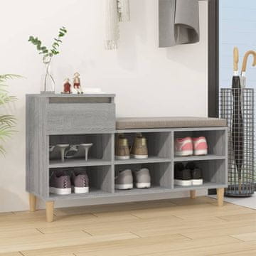Vidaxl Ormarić za cipele, sivi hrast sonoma, 102 x 36 x 60 cm