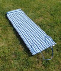 ACRAsport Ležaljka za plažu s jastukom plava 184 x 55 x 1,5 cm