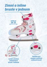 ACRAsport Klizaljke za djevojčice s izmjenjivim podvozjem – vel. 29/32