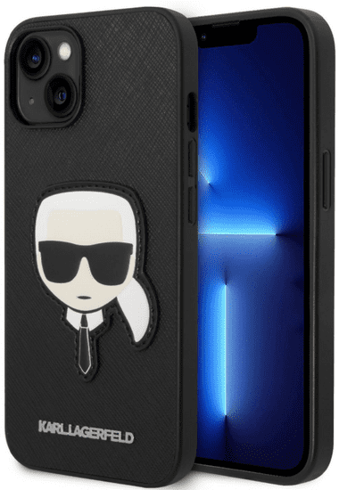 Karl Lagerfeld maskica za iPhone 14 Plus, Saffiano crna (KLHCP14MSAPKHK)